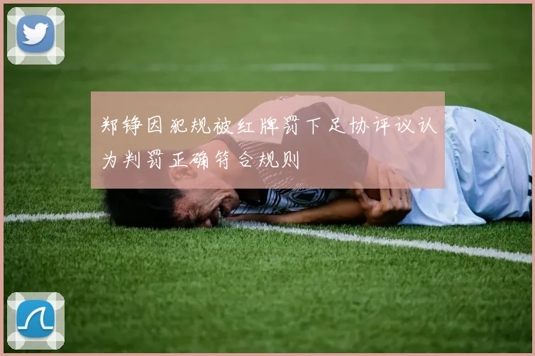 郑铮因犯规被红牌罚下足协评议认为判罚正确符合规则
